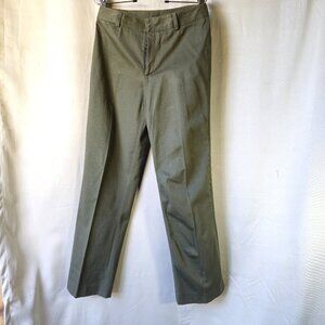 Rafaella Olive Green Cotton Trouser Size 6 Long